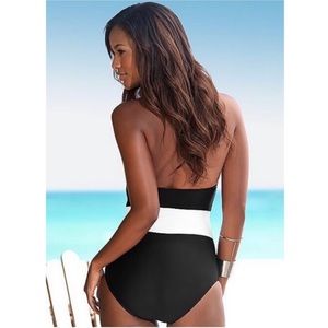 Swim - One Piece Black/Blue Fashion Bikini Swimwear Swim - One Piece Black/Blue Fashion Bikini Swimwear